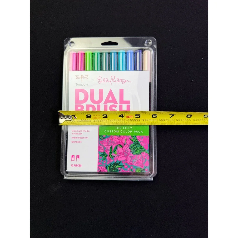 Tombow Lilly Pulitzer Dual Brush Pens 10 Pack Water Based Art Markers New Floral
